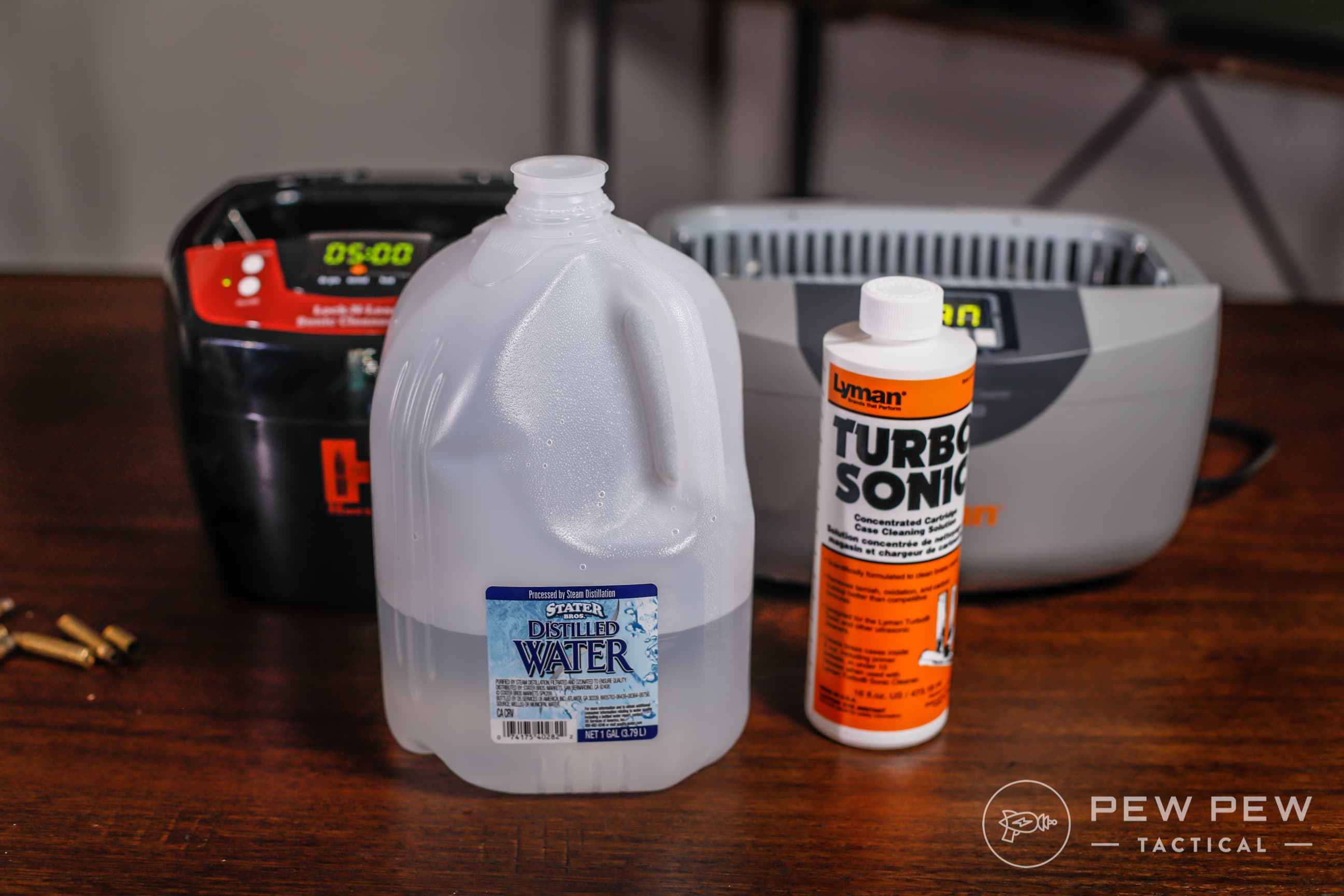 Ultrasonic Case Cleaner and Distilled Water