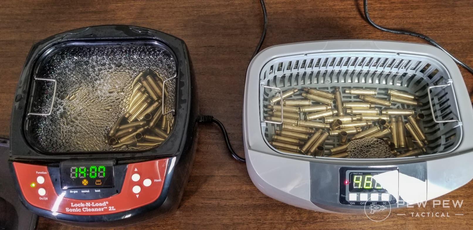 Ultrasonic Case Cleaning, 8 Minutes