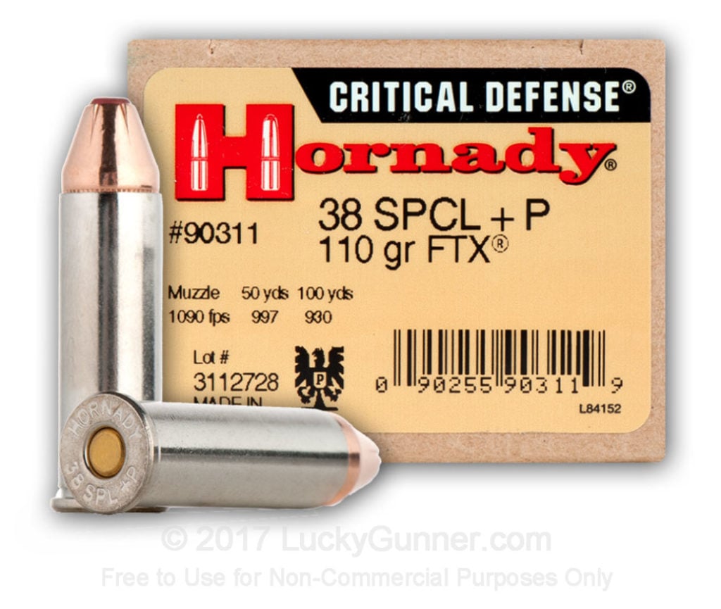 Product Image for Hornady Critical Defense .38 Special +P 110 Grain JHP FTX.