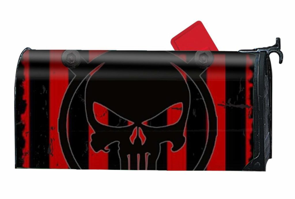 Product Image for Magnetic Punisher Skull Mailbox Wrap-Around Cover