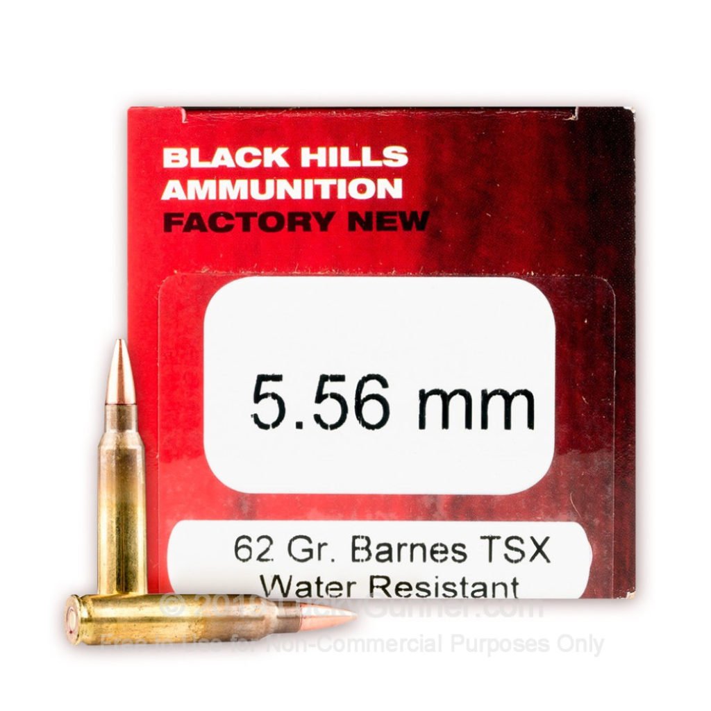 Product Image for Black Hills 62gr Barnes TSX 5.56 NATO