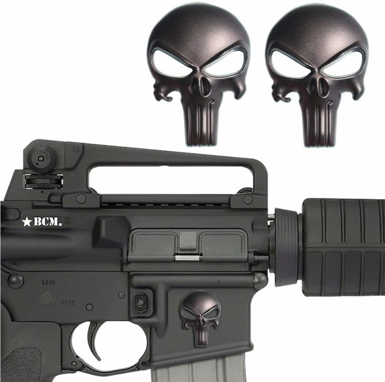 Product Image for Creatrill Magwell Metal Decal Sticker - Punisher Skull