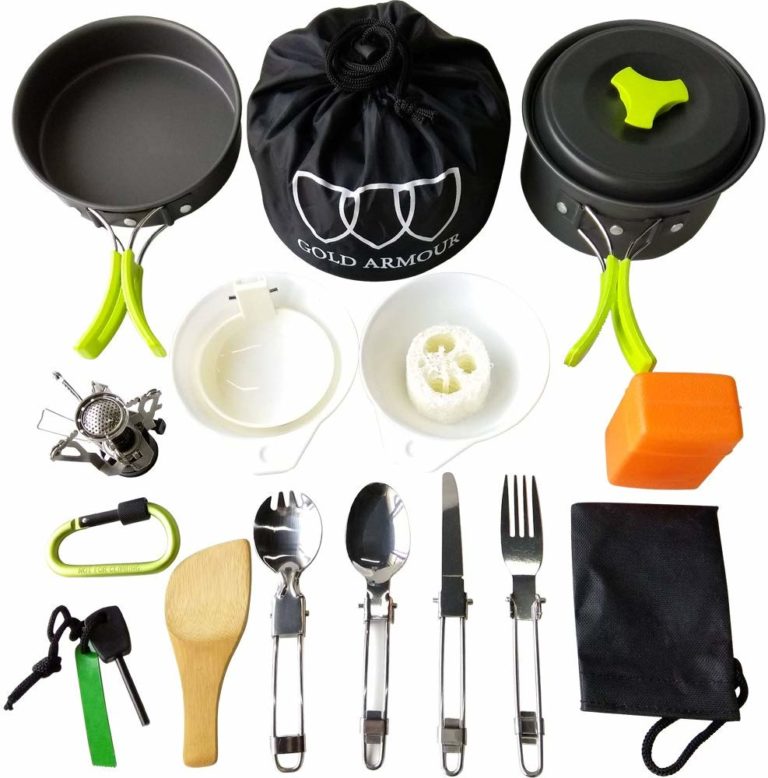 Product Image for Gold Armour 17 Pieces Camping Cookware Mess Kit