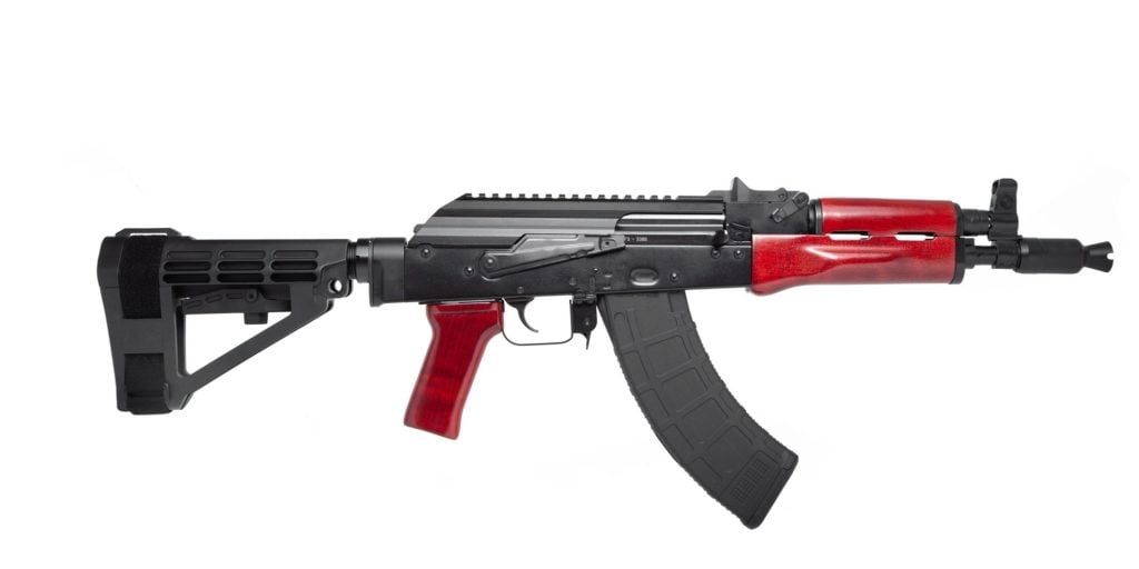 Product Image for PSA AK-P Red Wood SBA4 Pistol