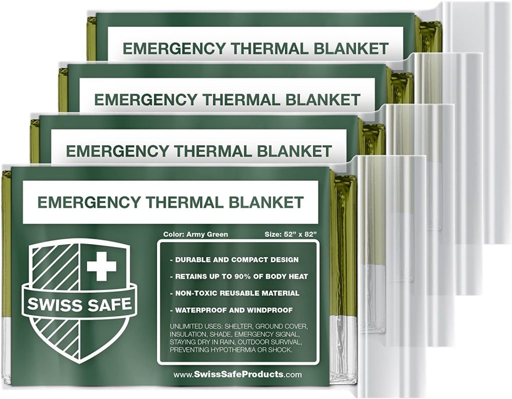 Product Image for Emergency Mylar Thermal Blankets (4-Pack)