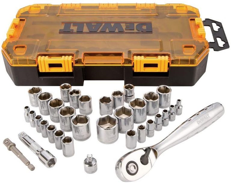 Product Image for DEWALT Socket Set, 3/8-Inch Drive, SAE/Metric, 34-Piece