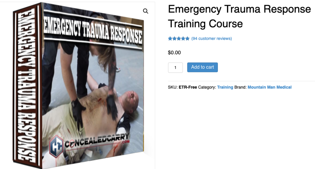 Product Image for Mountain Man Medical Emergency Trauma Response Training Course