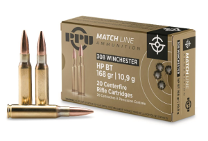 Product Image for PPU Match .308 Win 168gr HPBT