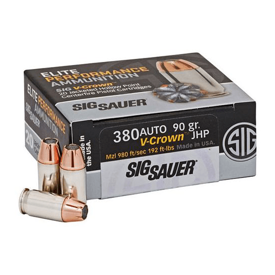 Sig Sauer V-Crown 90gr JHP .380 ACP
