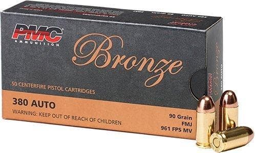 PMC Bronze 90gr FMJ .380 ACP