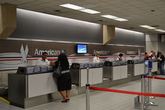 airport ticketing counter