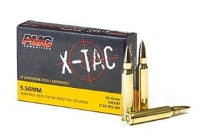 PMC X-TAC 5.56 NATO 55 GR FMJ ammo, 20rds – $9.49