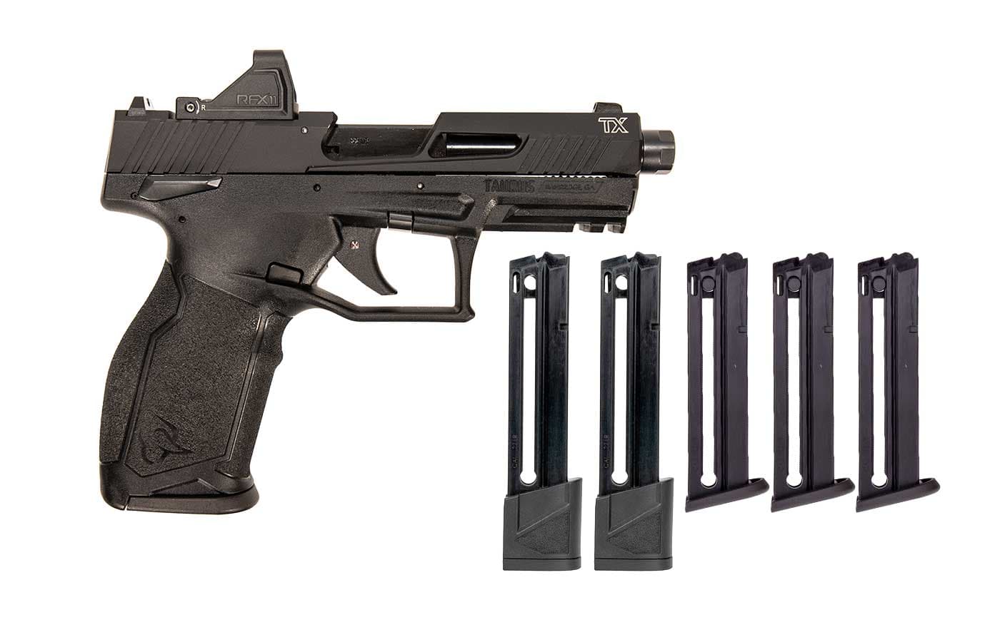 Taurus TX22 T.O.R.O. .22LR pistol, 2x 22rd, 3x 16rd mags, Viridian RFX11 green dot - $399.99