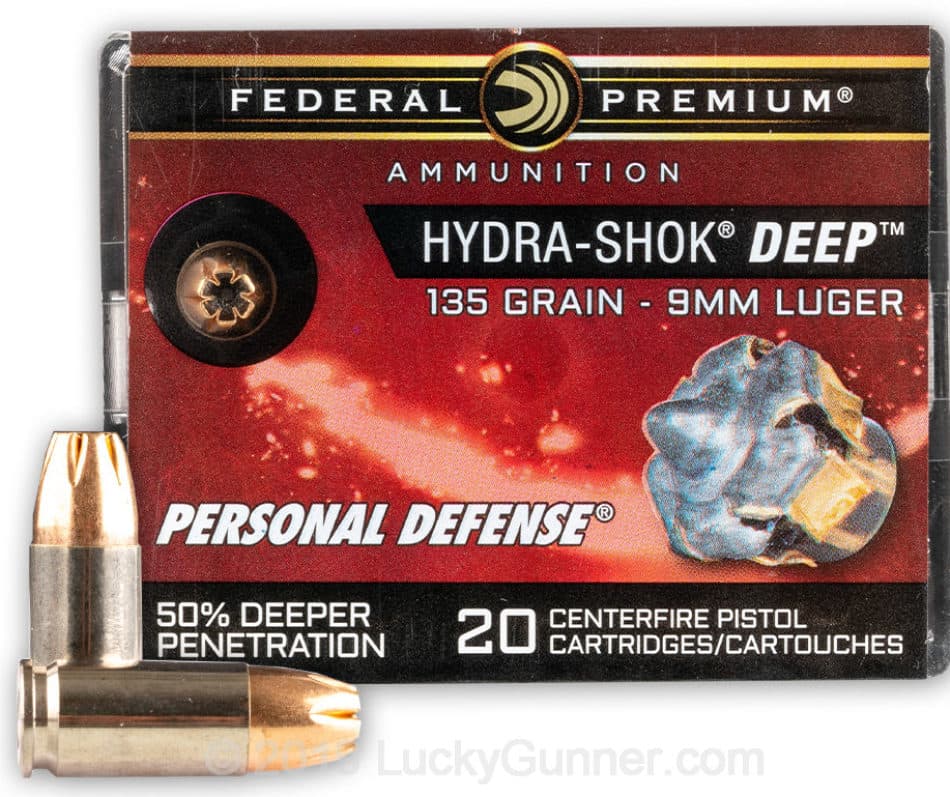 Federal 135gr 9mm Hydra Shok Deep