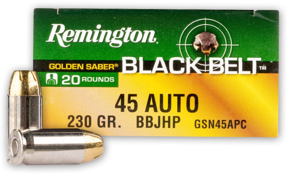 Remington 230gr .45 ACP Golden Saber Black Belt