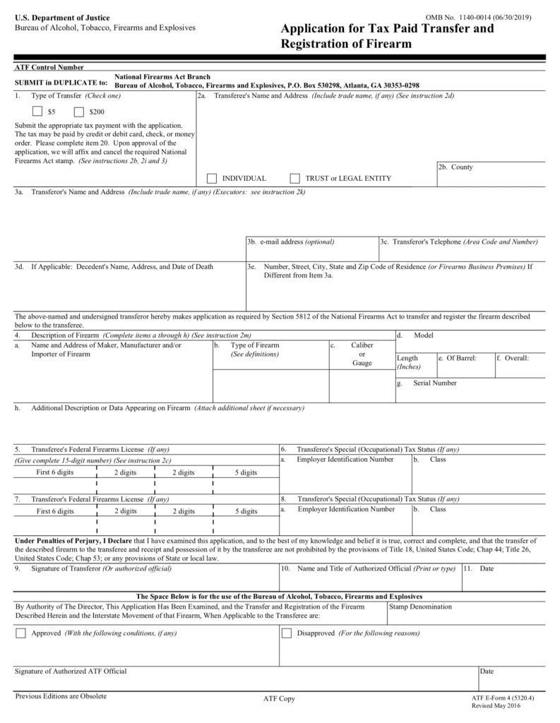 ATF Form 4