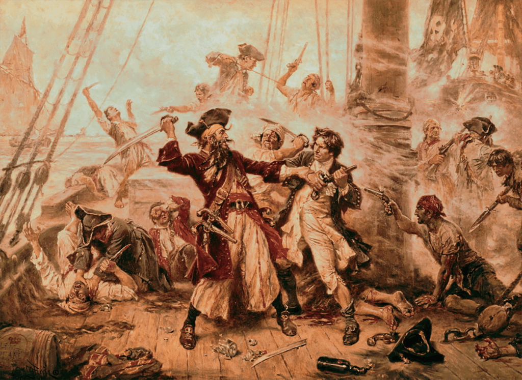 Post Thumbnail Image for post: A Picture from History: The End of Blackbeard