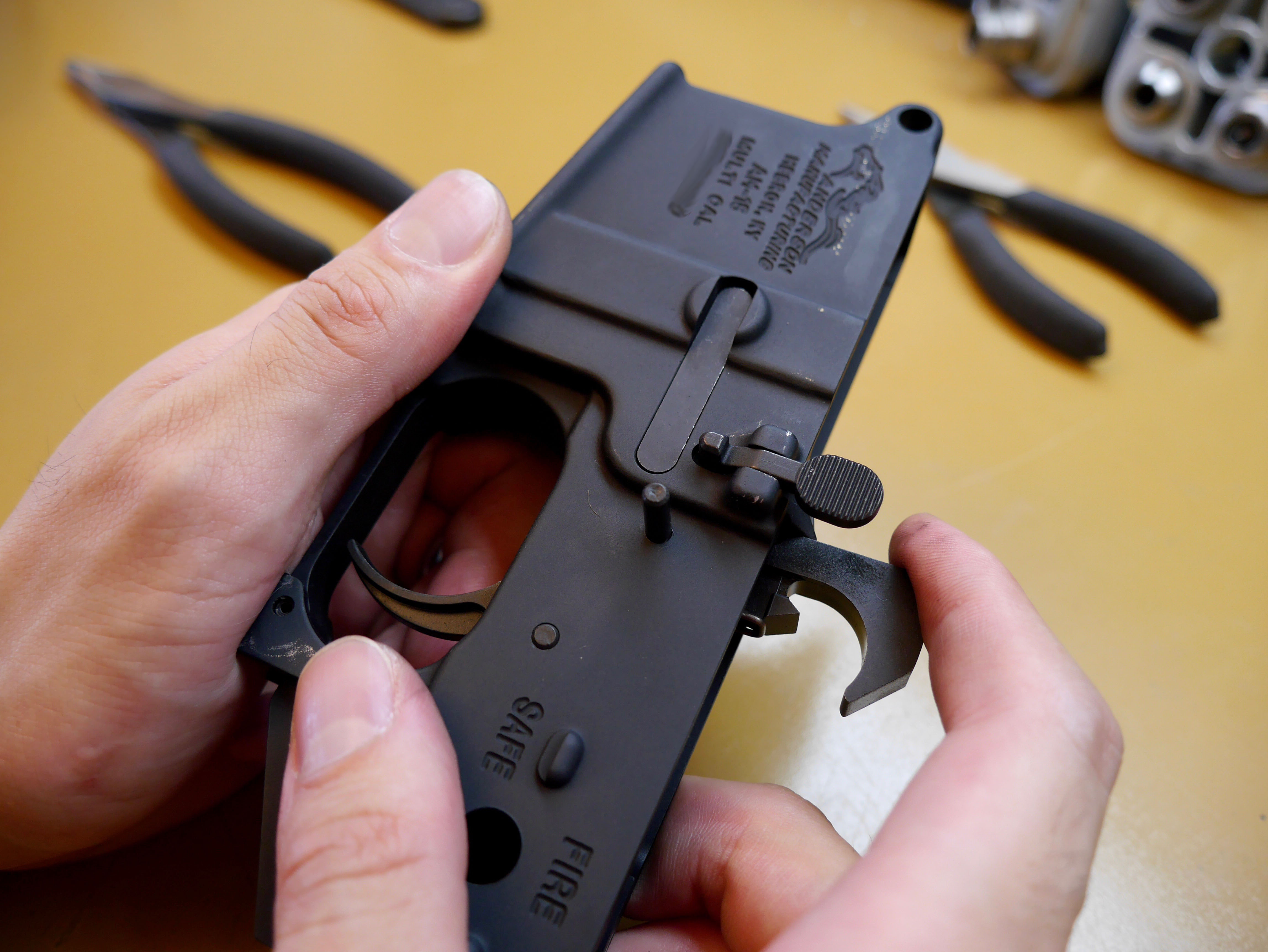 Trigger Hammer Pin Halfway