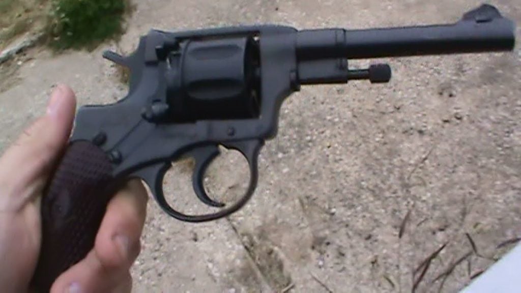 nagant revolver at range