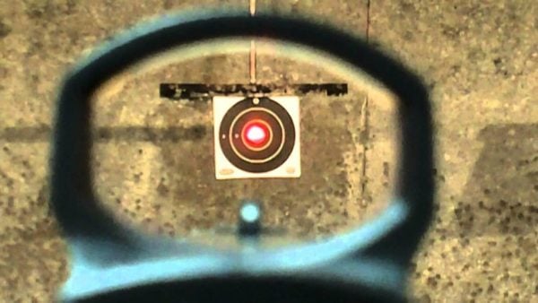 Best Pistol Red Dot Sights 2018 Pew Pew Tactical   Red Dot Sight Aiming At Bullseye E1498118903875 