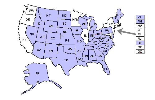 Arkansas reciprocity map