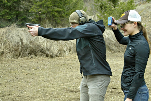 shooter training with shot timer