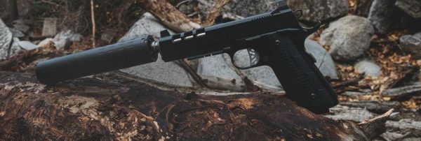 Mounted SilencerCo Hybrid suppressor