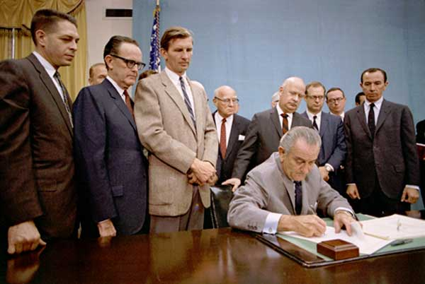 President Johnson signing GCA68