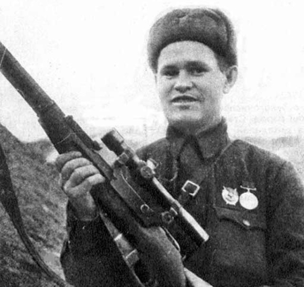 Vasily Zaytsev with His Mosin-Nagant