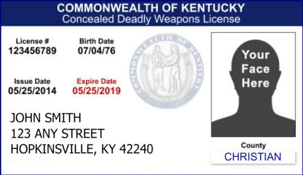 Kentucky CCDW License