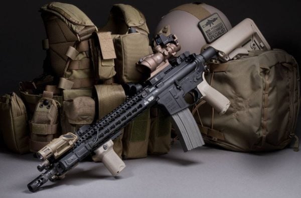 Rifle with Bravo Company KMR Handguard