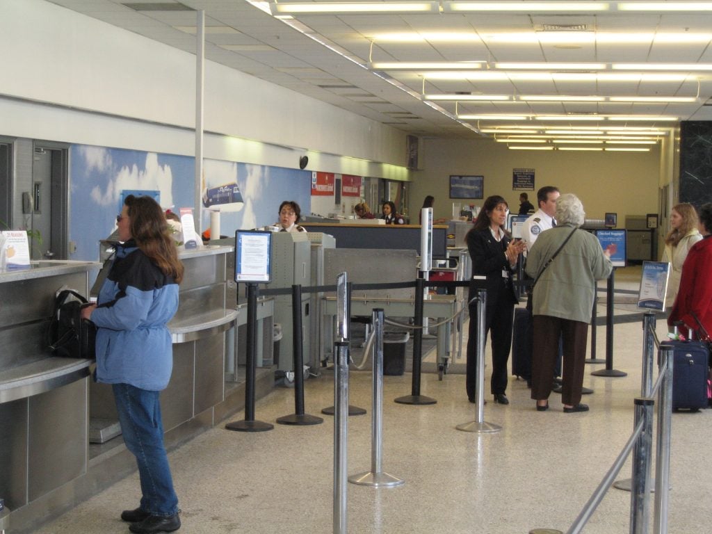 Airport ticket counter