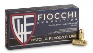 Fiocchi 95gr FMJ .380 ACP