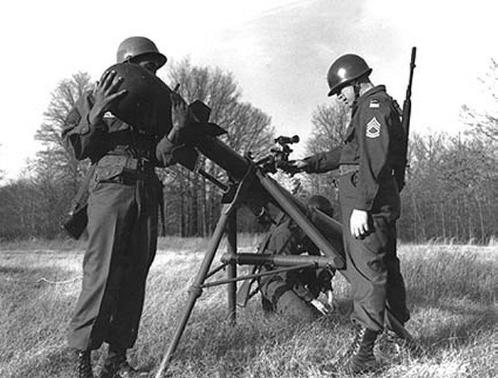 Three Person Crew Loading a Davy Crockett Nuclear System