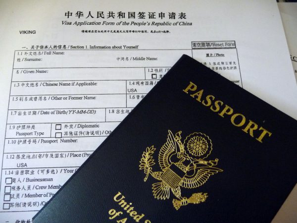 Passport and Chinese Visa Application