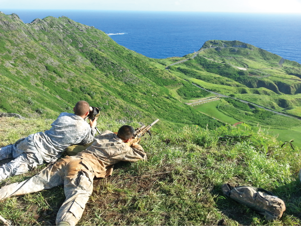 Just taking in the sights and doing a little distance shooting at Marine Corps Base Hawaii