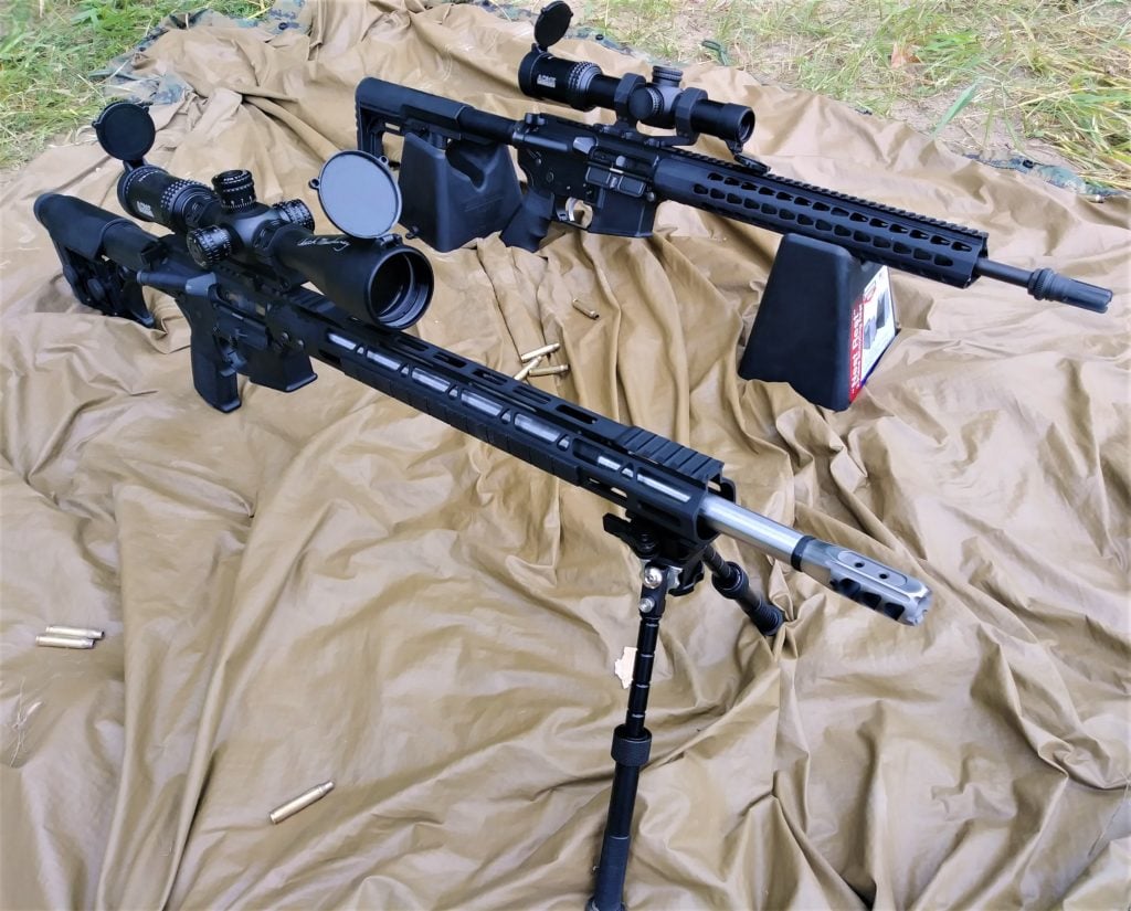 Author’s two rifles used for the accuracy test of a 1:7 rifle twist