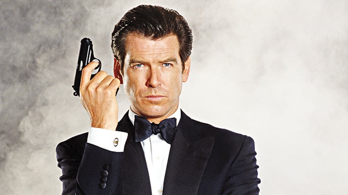 Pierce Brosnan as James Bond with His Walther PPK