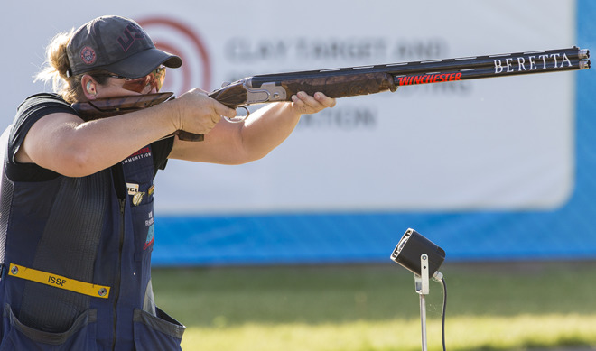 Kim Rhode and her Beretta DT11