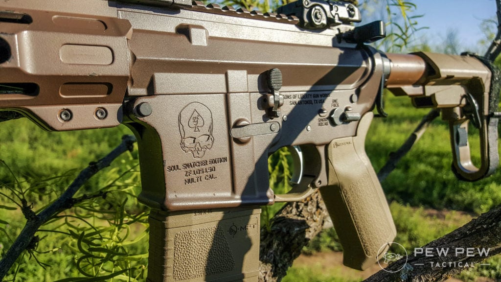 Author’s favorite lower receiver from SOLGW, the “Soul Snatcher”.