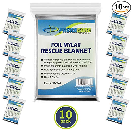 Primacare HB-10 Emergency Foil Mylar Thermal Blanket