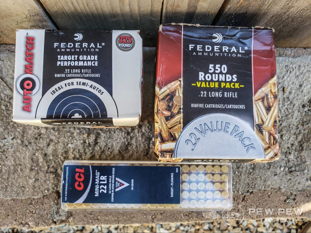 Federal Target, Federal Bulk, CCI Mini Mag Ammo