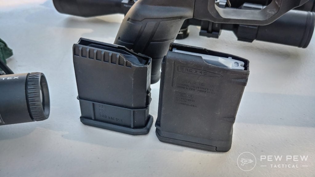 (left) Howa 1500 Magazine (right) Magpul 10-round PMAG