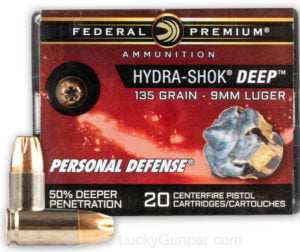 Product Image for Federal 135gr 9mm Hydra Shok Deep