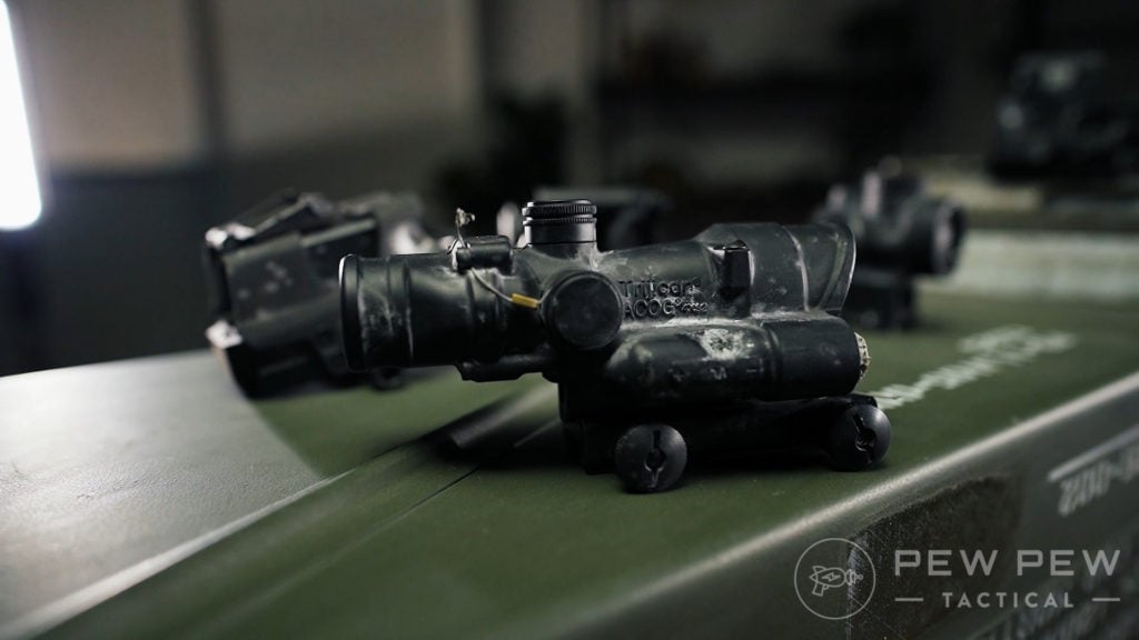 Closeup of Destroyed Trijicon TA-02 ACOG