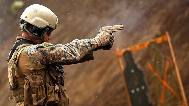 USMC Marine shooting M1911