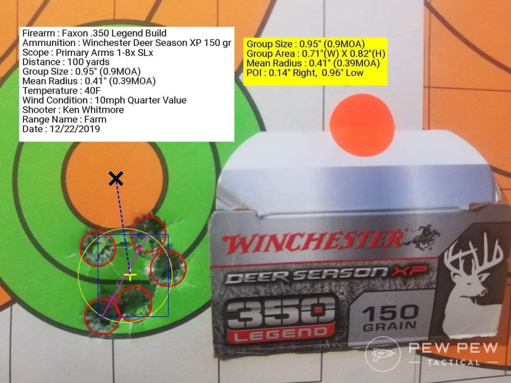 faxon 350 legend winchester deer season 0.9 moa group