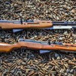 The two main SKS styles in the United States are the Yugoslavian (top) and Chinese Norinco (bottom) SKS