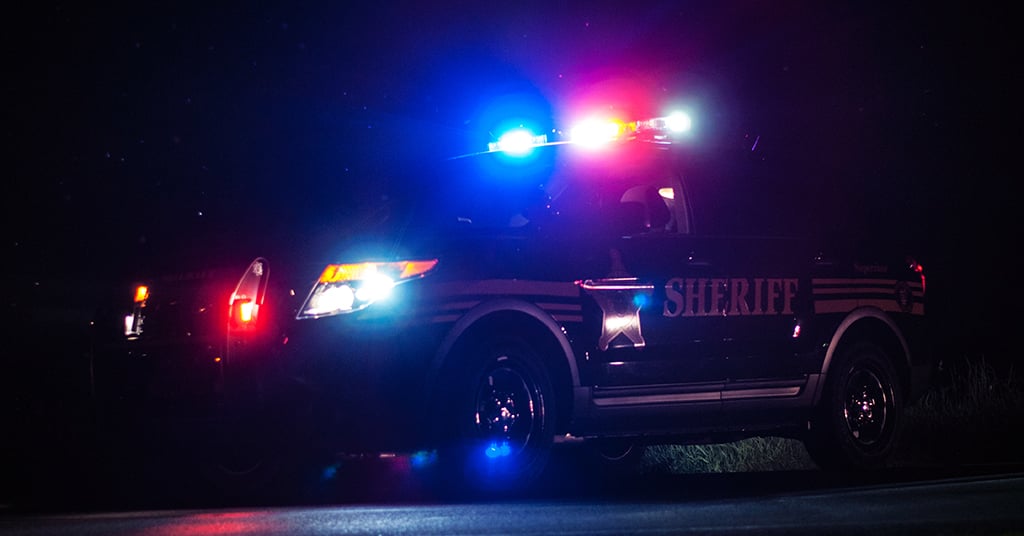 sheriff car at night