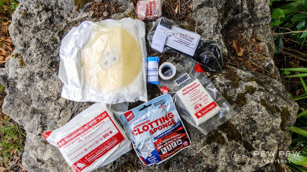 EDC Medical Travis kit on a rock